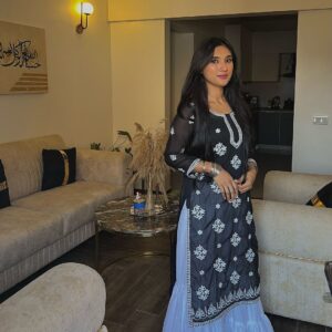 Saheli | Siyah (Chiffon)